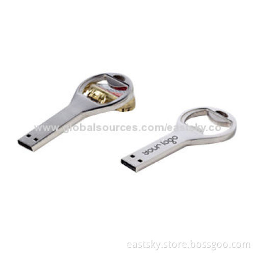 Promotional Bottle Opener USB Drive, Bottle Opener-shaped, 64MB to 32GB Memory Capacity and COBNew